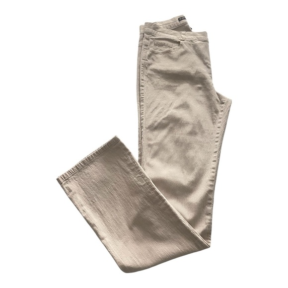 Company Ellen Tracy Beige Straight-Leg
Stretch Cotton Pants Sz 6 - Picture 2 of 5